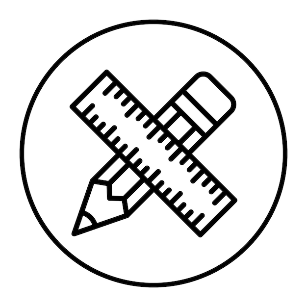 Ilustración vectorial de la regla
