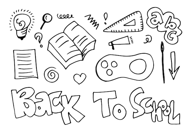 Ilustración vectorial del regreso a la escuela Bueno para papel de regalo y fondos de pantalla de sitios web