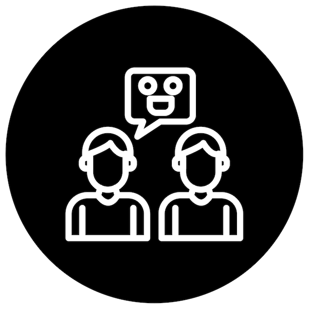 Ilustración vectorial de reír juntos