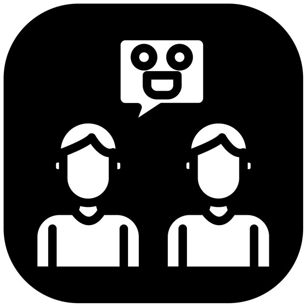 Ilustración vectorial de reír juntos