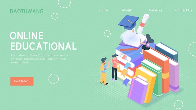 Ilustración vectorial relacionada con la educación