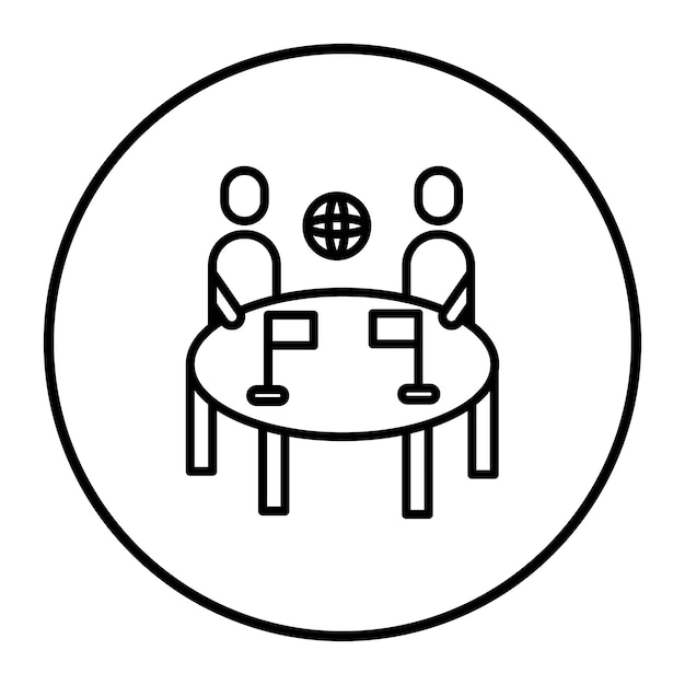Ilustración vectorial de las relaciones internacionales