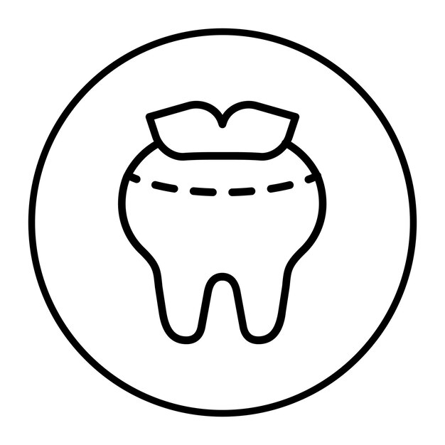 Ilustración vectorial de rellenos dentales