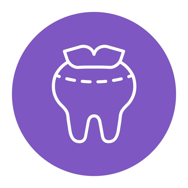 Ilustración vectorial de rellenos dentales