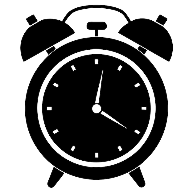 Ilustración vectorial del reloj de alarma retro