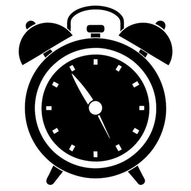 Ilustración vectorial del reloj de alarma retro