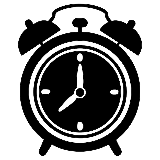 Ilustración vectorial del reloj de alarma retro