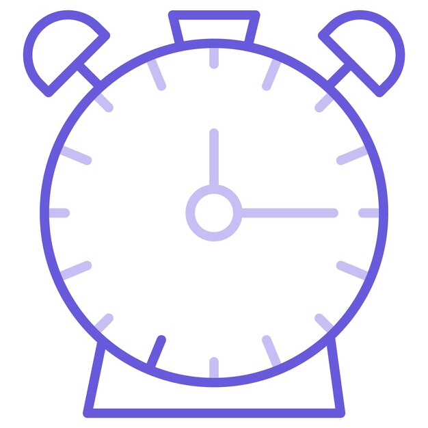 Ilustración vectorial del reloj de alarma