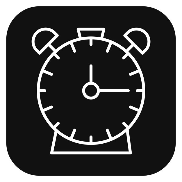 Ilustración vectorial del reloj de alarma