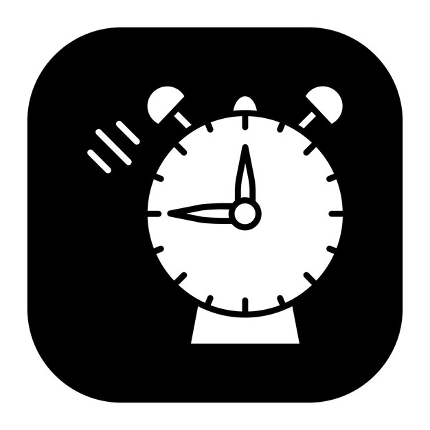 Ilustración vectorial del reloj de alarma