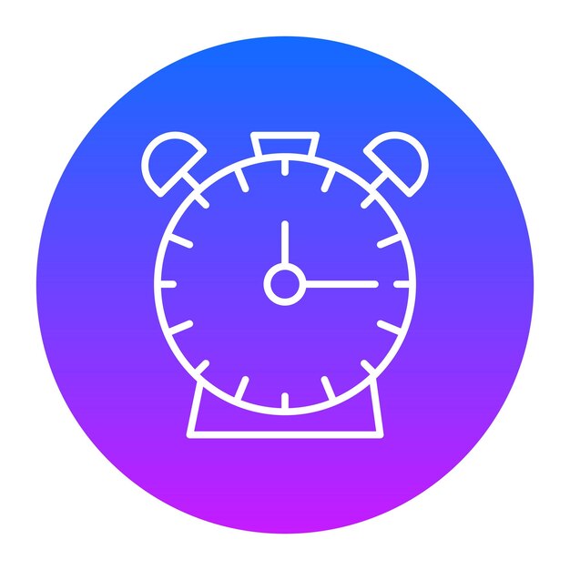 Ilustración vectorial del reloj de alarma