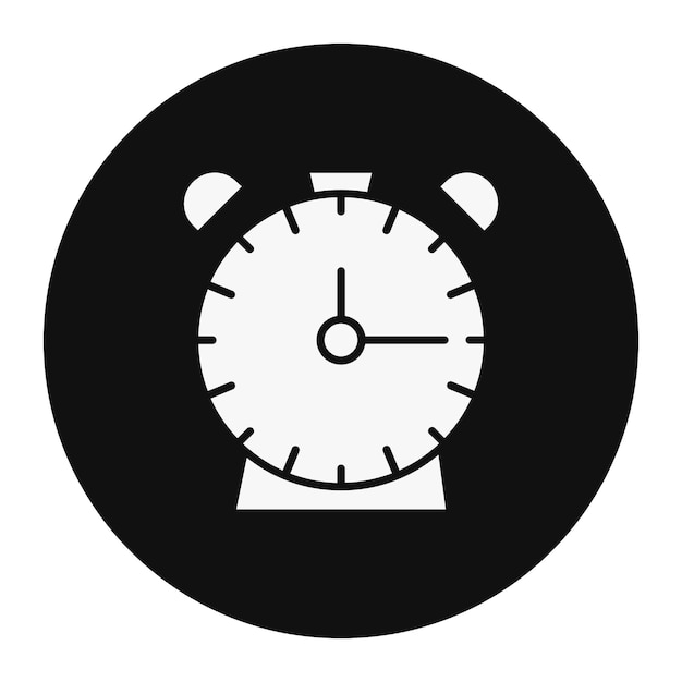 Ilustración vectorial del reloj de alarma