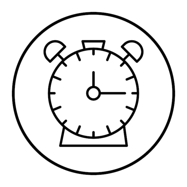 Ilustración vectorial del reloj de alarma