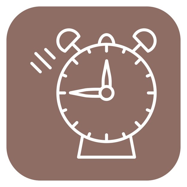 Ilustración vectorial del reloj de alarma