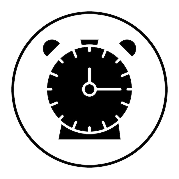 Ilustración vectorial del reloj de alarma