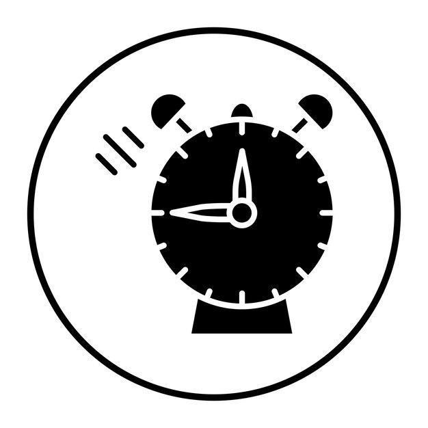 Ilustración vectorial del reloj de alarma