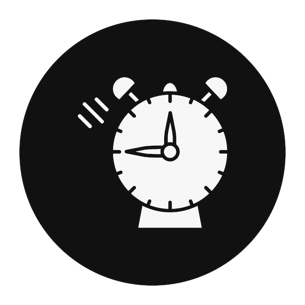 Ilustración vectorial del reloj de alarma