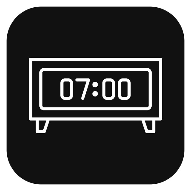 Ilustración vectorial de reloj digital