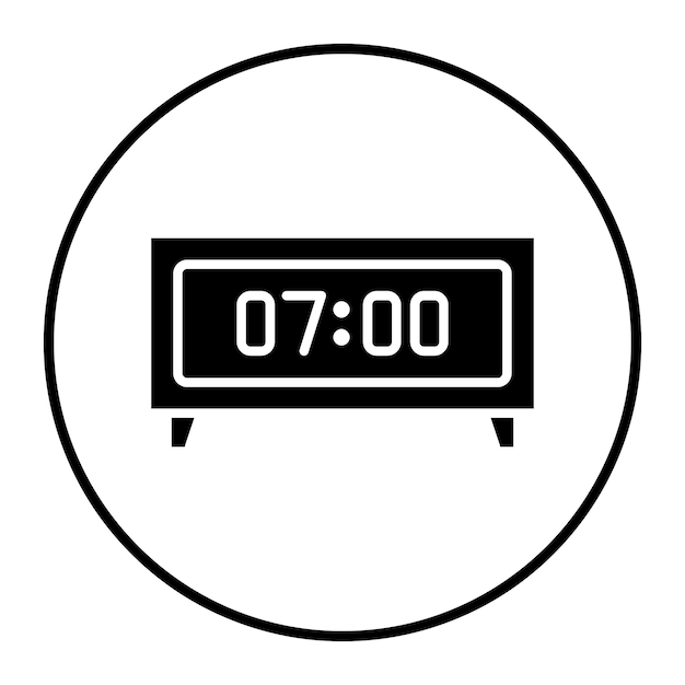 Ilustración vectorial de reloj digital