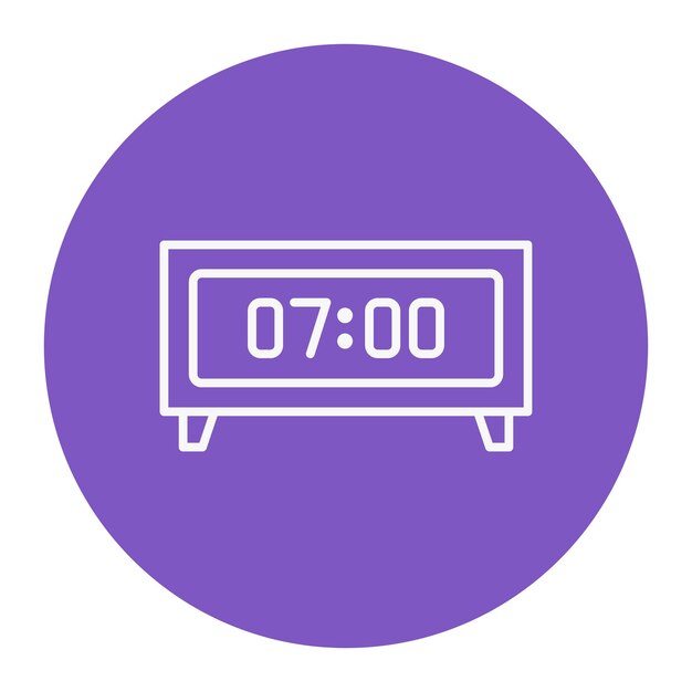 Ilustración vectorial de reloj digital