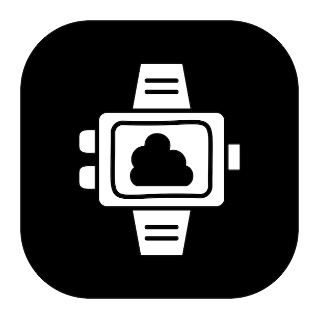Ilustración vectorial del reloj meteorológico inteligente