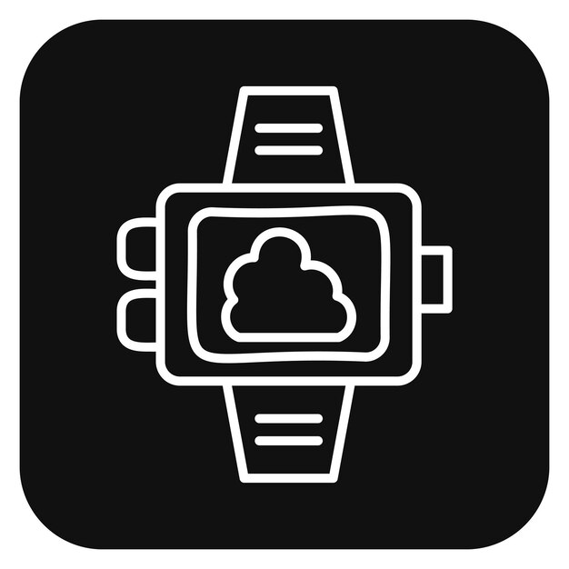 Ilustración vectorial del reloj meteorológico inteligente
