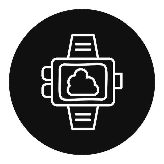 Ilustración vectorial del reloj meteorológico inteligente