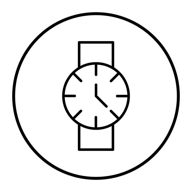 Ilustración vectorial del reloj de muñeca
