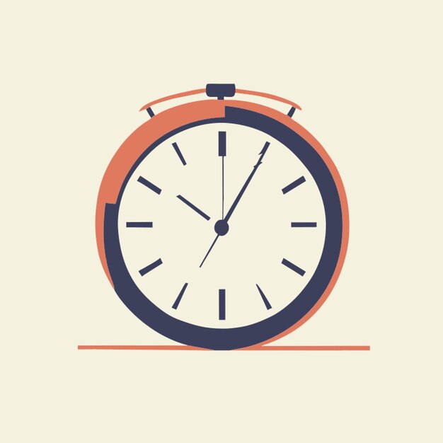 Ilustración vectorial de reloj plano 2