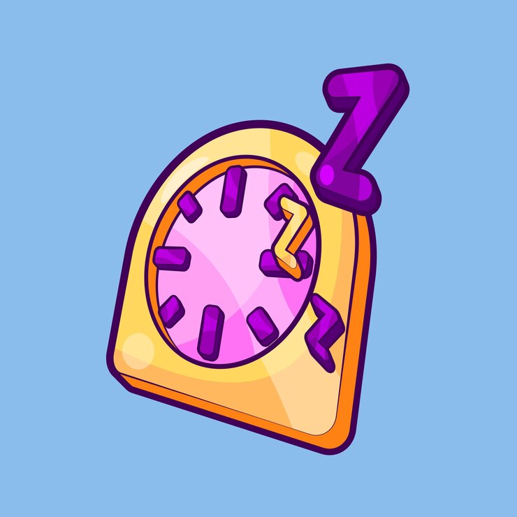 Vector ilustración vectorial del reloj de sueño
