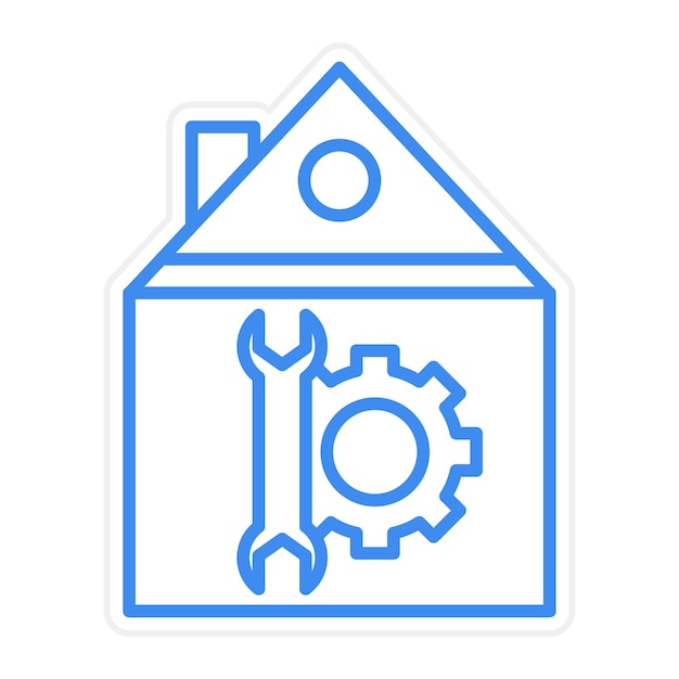 Ilustración vectorial de reparación de la casa