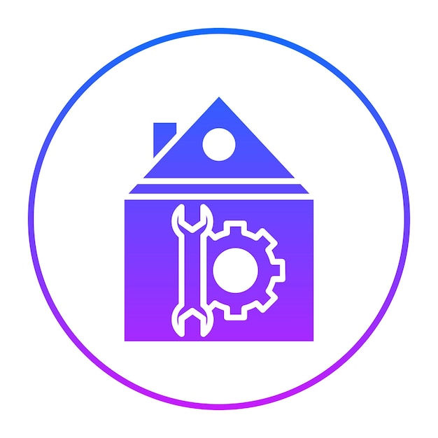 Ilustración vectorial de reparación de la casa