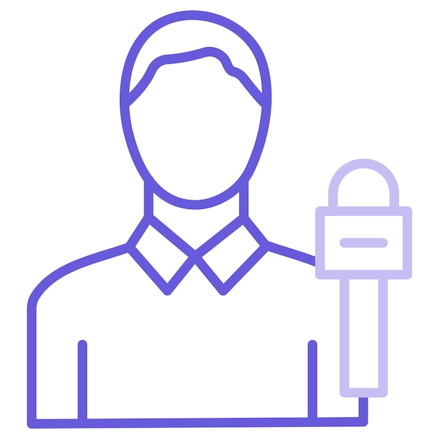 Ilustración vectorial del reportero