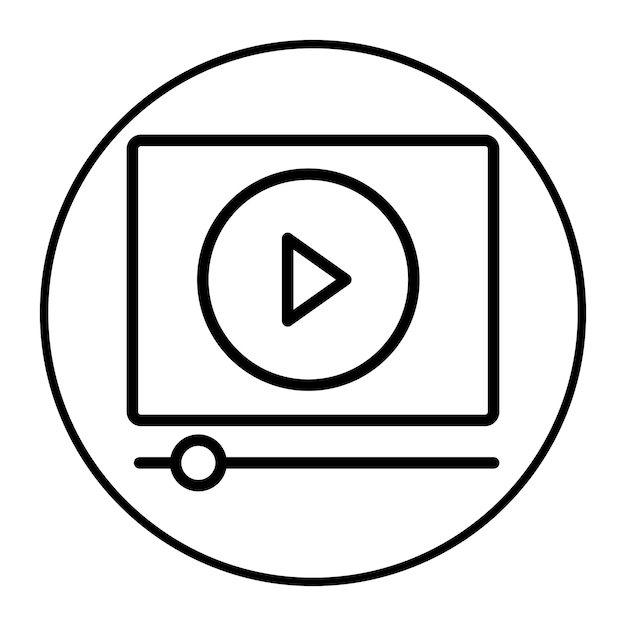 Ilustración vectorial del reproductor de video