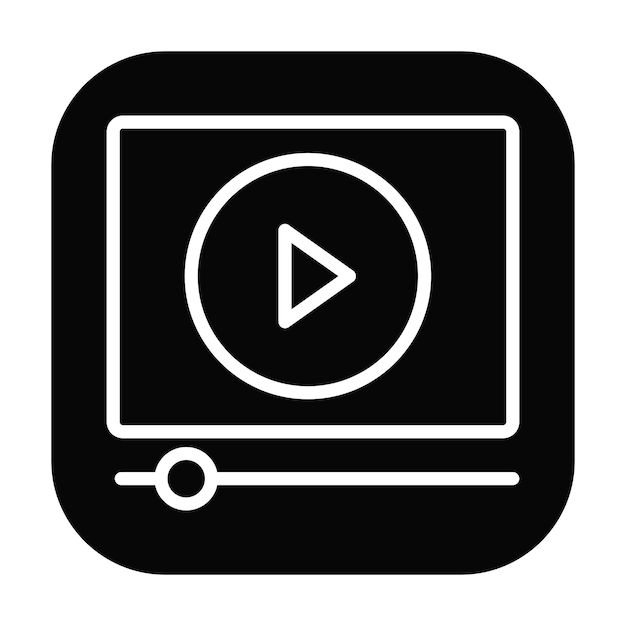 Ilustración vectorial del reproductor de video