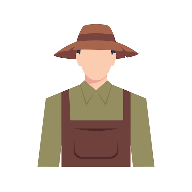 Ilustración vectorial del retrato del agricultor