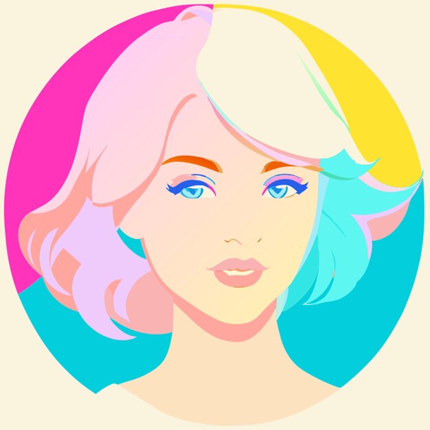 Vector ilustración vectorial de retrato de estudiante