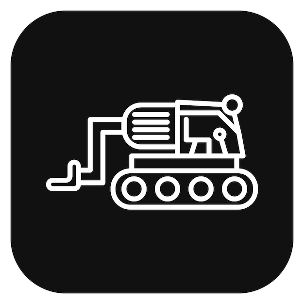 Ilustración vectorial de la retroexcavadora
