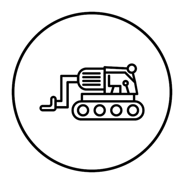 Ilustración vectorial de la retroexcavadora