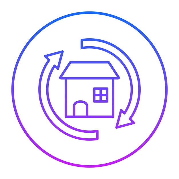 Ilustración vectorial de reubicación de la casa