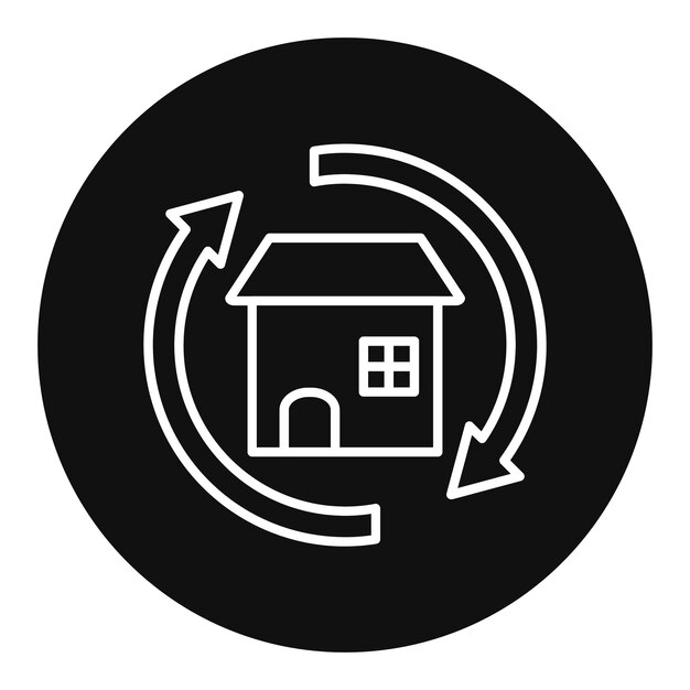 Ilustración vectorial de reubicación de la casa