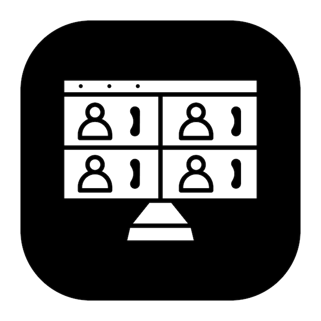 Ilustración vectorial de reuniones en línea