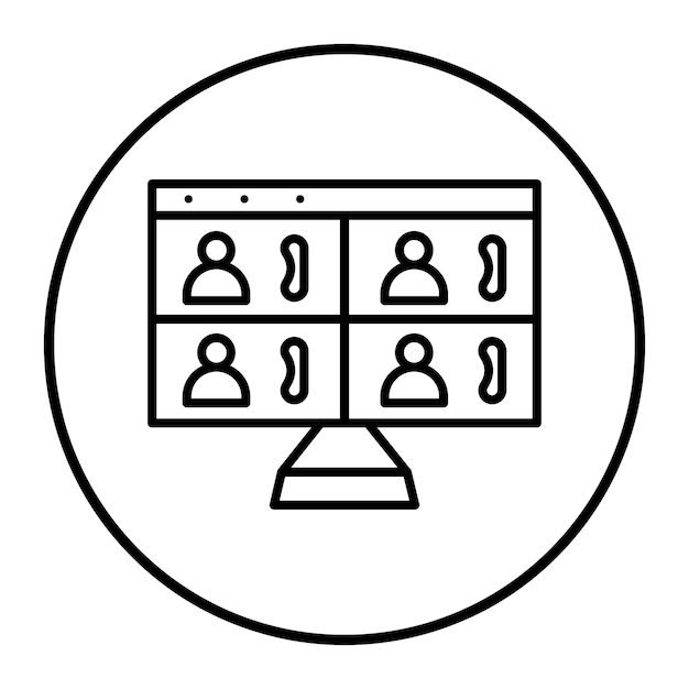 Ilustración vectorial de reuniones en línea