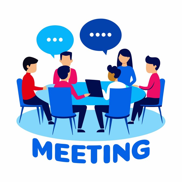 Vector ilustración vectorial de reuniones de negocios diseño de colaboración profesional