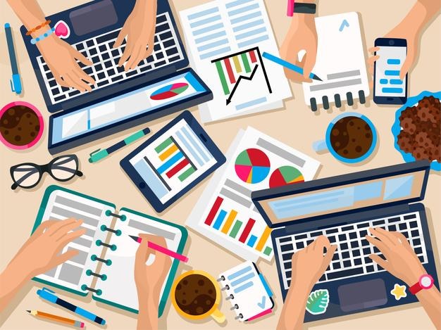 Ilustración vectorial de reuniones de negocios Diseño plano
