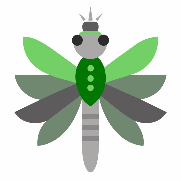 Vector ilustración vectorial del rey libélula