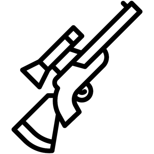 Ilustración vectorial del rifle