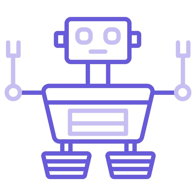 Ilustración vectorial del robot espacial