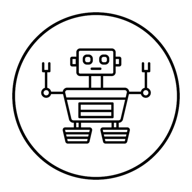Ilustración vectorial del robot espacial
