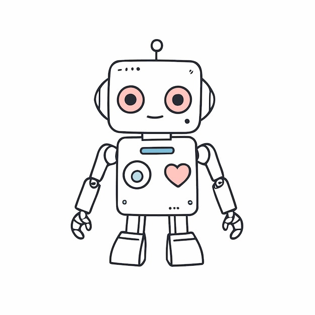 Vector ilustración vectorial de un robot lindo para niños